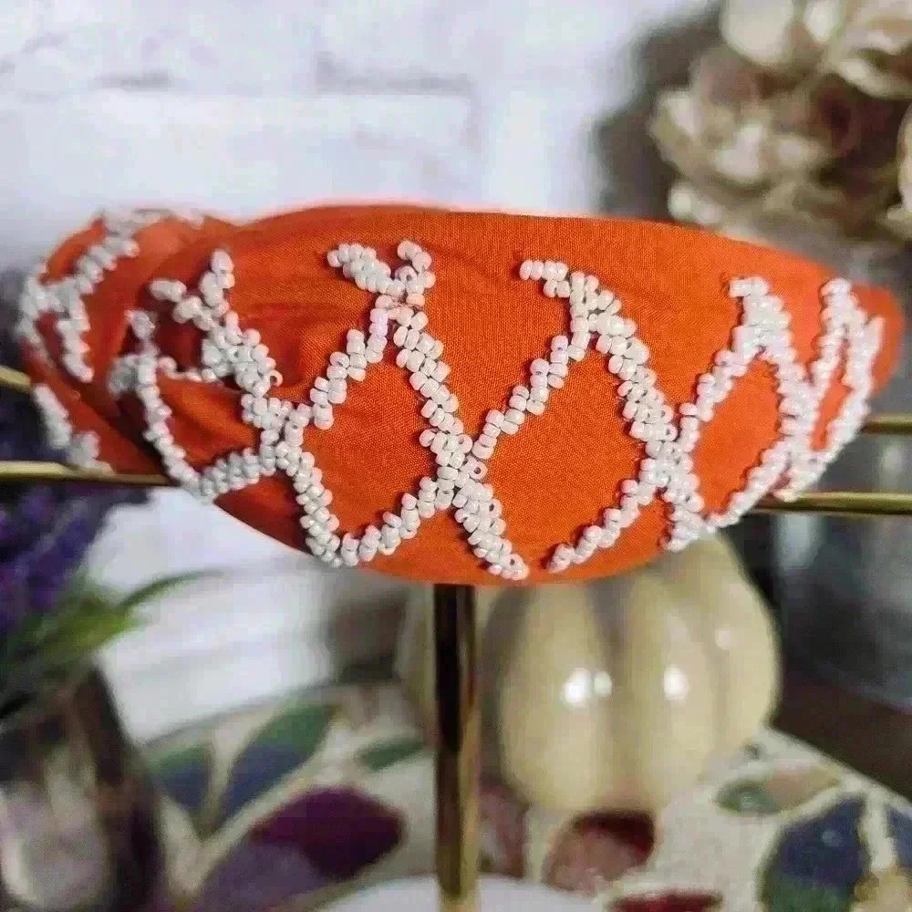 🍊🧡Beautiful beaded headband - Picture 3 of 3